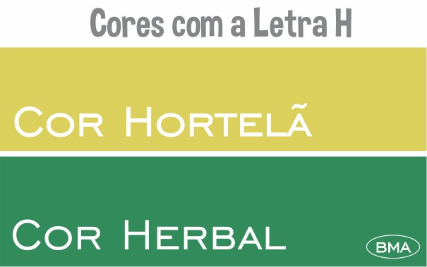 Cor com H: Lista de cores - BMA