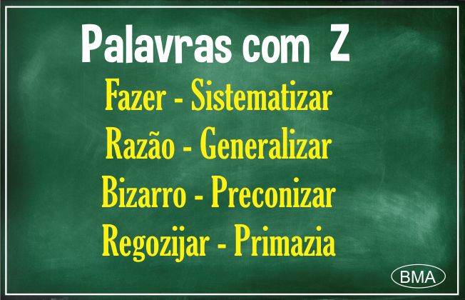 palavras com z