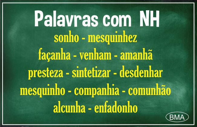 palavras com nh