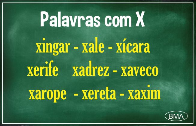 palavras com x