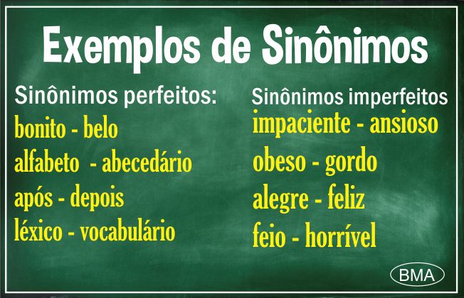 Exemplos de sinônimos